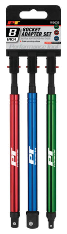 3PC 8' SOCKET ADAPTER SET