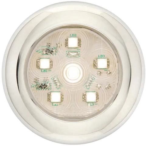 LED ROUND UTILITY; 6 DIODE; CLEAR;