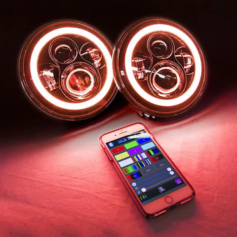 RACESPORT LT RS7RGBH2 2) 7IN LED PROJECTOR KIT 4X10WATT