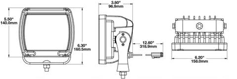 526T 24V WRKLMP BLK  PC TRP