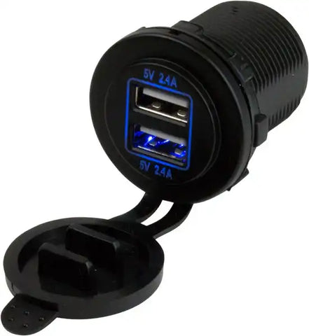 SEA DOG 426515-1 ROUND DUAL USB POWER SOCKET