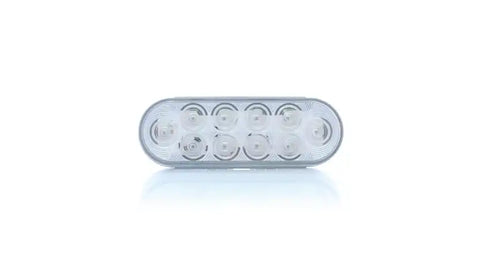 LED TAIL LIGHT OVAL;CLEAR LENS;RED