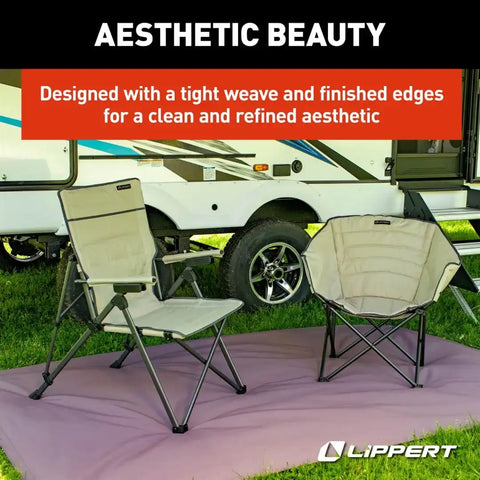 LIPPERT OUTDOOR PATIO RUG - BURGUND