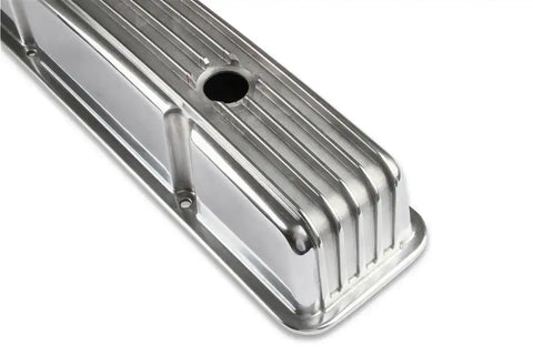 MR GASKET 6855G CAST ALUM V/C POLISHED FINNED SBC 2