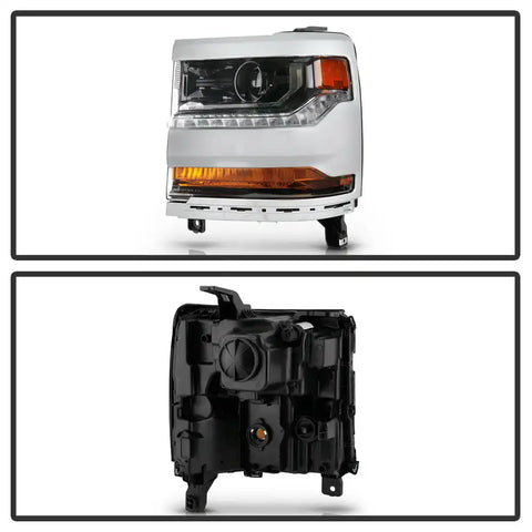 Spyder Automotive 9049729 Headlight Assembly OE Beam Clear Lens With Amber Reflecto