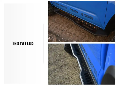 Armordillo 8722091 Running Board FX Series Powder Coated Matte Black Steel With