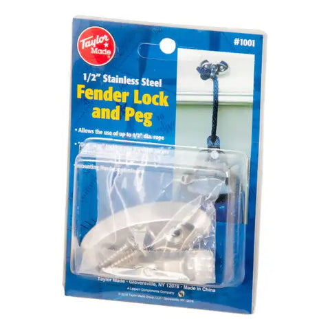 TAYLOR MADE 1001 FENDER LOCK & PEG SET 1/2' SS