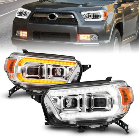 ANZO USA 111603 Headlight Assembly Halogen Bulb Projector Beam With Plank Style LED