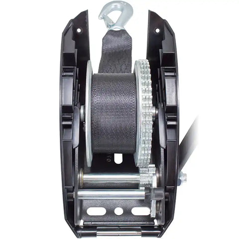 PREMIUM 1500 LB COVERED WINCH BLACK