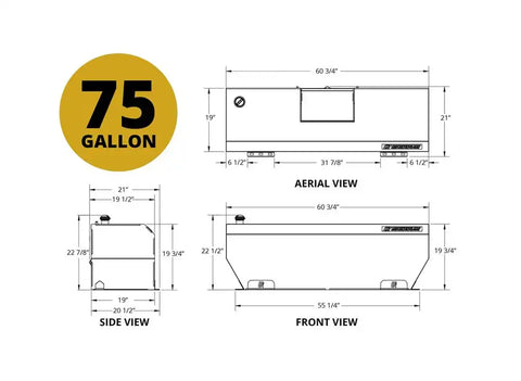 75 GALLON IN-BED AUXILIARY FUEL TAN