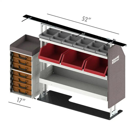 ROLACASE RSLLRGE- FTL148 VAN SHELVING GENERAL BIN PACKAGE