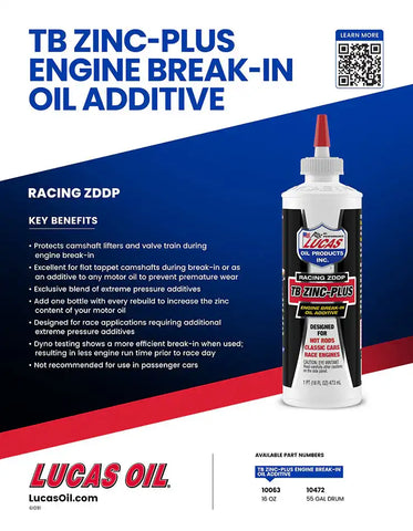 LUCAS OIL 10063 ENGINE BREAK IN OIL 16 OU