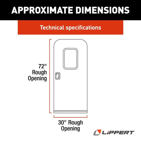 30 X 72 RADIUS ENTRANCE DOOR RH