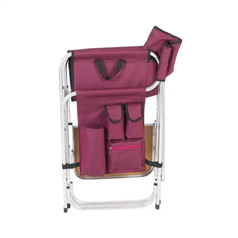 DIR CHAIR BURG W/TRAY/BAG