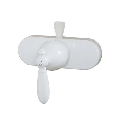 4' SNGL LEVER  SHWR VLV WHITE NKL