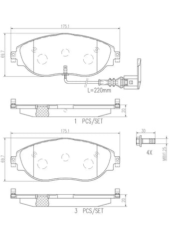 DISC BRAKE PAD SET
