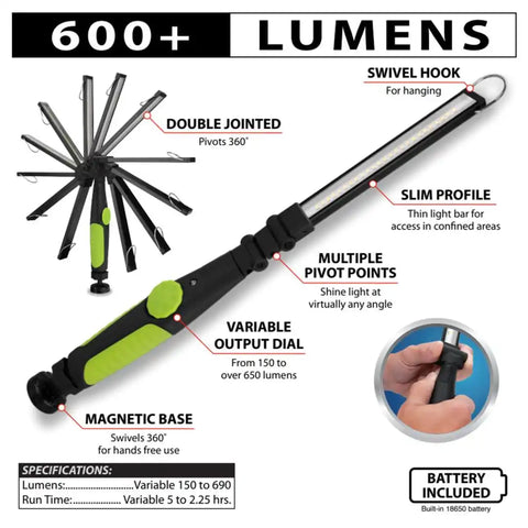 650+LM LI-ION FOLDING SLIM WORK LIG