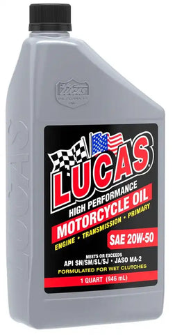 LUCAS OIL 10700 SAE 20W-50 MOTORCYCLE OIL