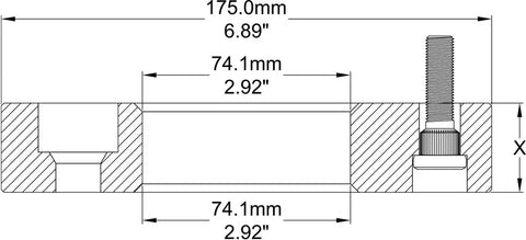 REVOLUTION 5450/475-5550-B WHEEL ADAPTER 6061 BILLE