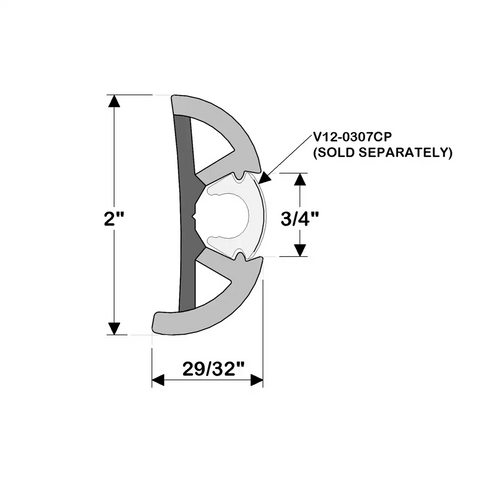 TACO METALS V11-9990WCM60-2 SUPRO-FLEX RUB RAIL KIT WHITE W/FL