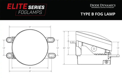 DIODE DYNAMC DD5134P ELITE FOGLAMP TYPE B WHITE PAIR)