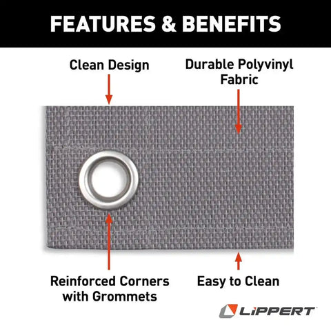 LIPPERT COMP 2022115660 LIPPERT OUTDOOR PATIO RUG - GRAY 6