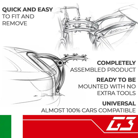 G3 S.P.A 23.201 TRUNK BIKE RACK PREMIUM