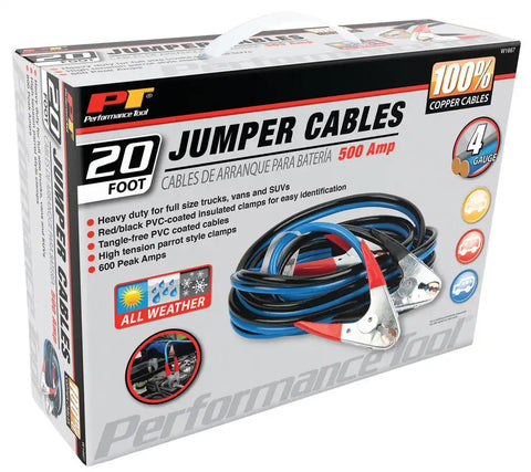 4GA 20FT JUMPER CABLES