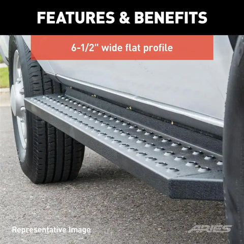 ARIES 2055555 RIDGESTEP 6-1/2' X 85' BLACK STEEL