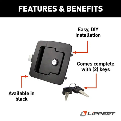 STANDARD BAGGAGE DOOR LATCH  BLACK
