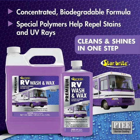 RV WASH & WAX 16 OZ.