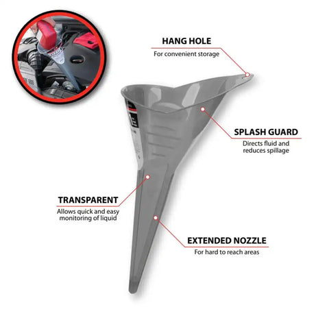 PERFORM TOOL W4052 CLEAR VIEW LONG REACH FUNNEL 1 PINT