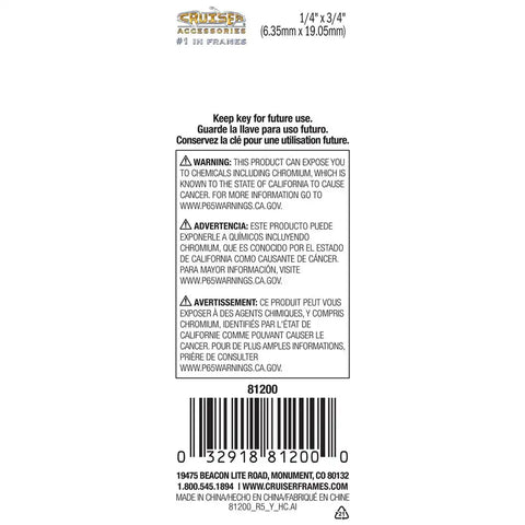 CRUISER 81200 LOCK FAST. STANDARD-SS