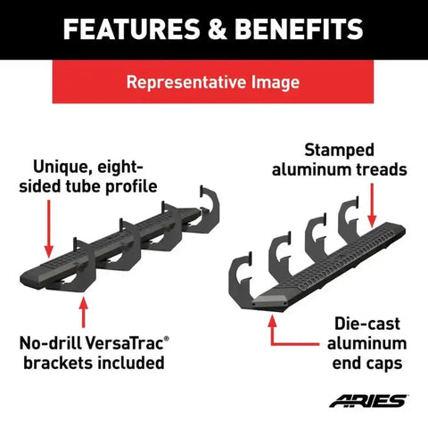 ARIES 2556055 ADVANTEDGE 5-1/2' X 85' BLACK ALUMI