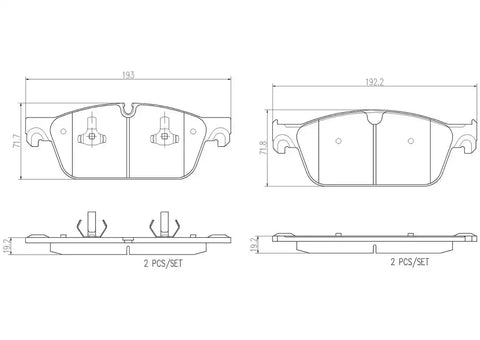 BREMBO P50102N DISC BRAKE PAD SET