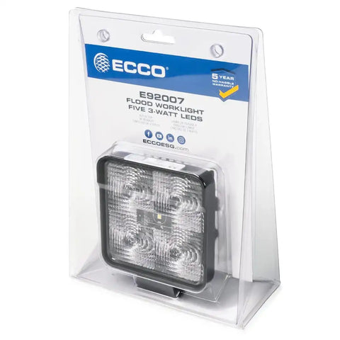 ECCO ELECT E92007-CS WORKLAMP: LED 5) FLOOD BEAM SQUA