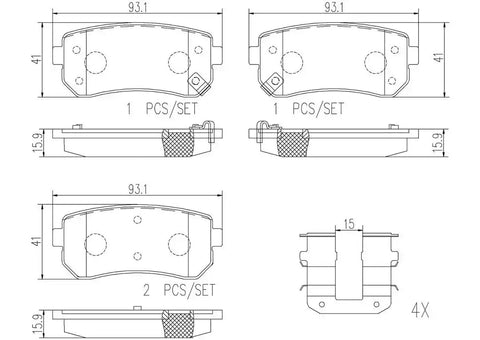 DISC BRAKE PAD SET