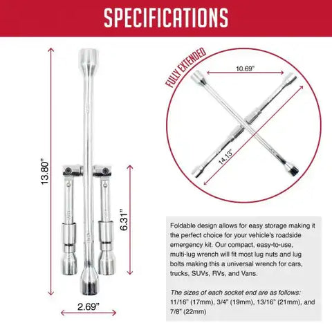 TOOLS  WRENCHES 4 WAY FOL