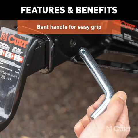 CURT 21580 5/8 Hitch Pin (2 or 2-1/2 Receiver, Zinc)