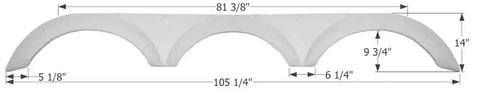 ICON 12315 FENDER SKIRT TRIPLE FR FS2258 BLK