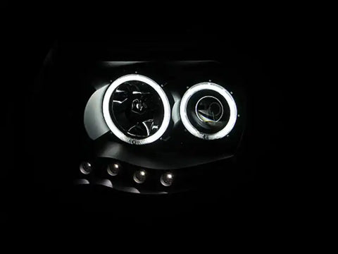 ANZO USA 121282 Headlight Assembly Halogen Bulb Projector Beam With Halo CCFL Bulb