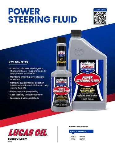 LUCAS OIL 10823 POWER STEERING FLUID 12OZ