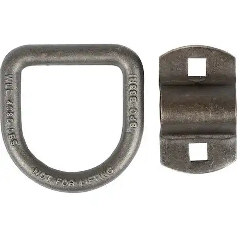 Buyers Products B38PKGD D-Ring 1/2 Inch Ring Diameter Single With 2 Hole Bracket