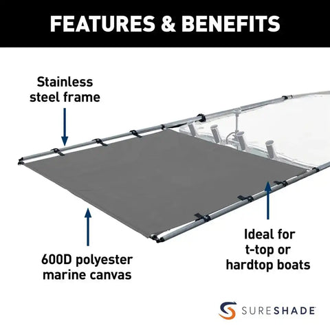 PTX POWER SHADE SS 69 INCH WIDE GRY