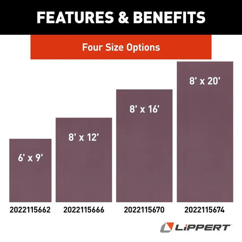 LIPPERT OUTDOOR PATIO RUG - BURGUND