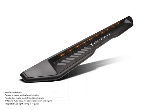 Armordillo 8722091 Running Board FX Series Powder Coated Matte Black Steel With