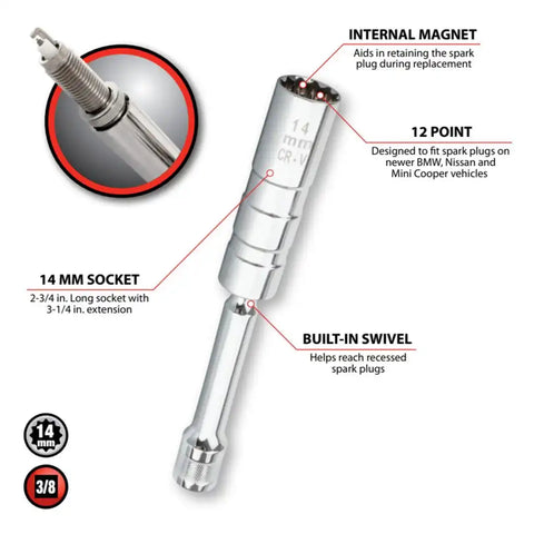 3/8'DR.14MM12PTMAGSPARKPLUGS