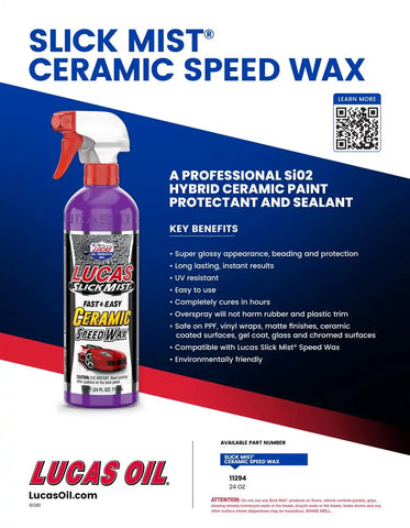 LUCAS OIL 11294 SLICK MIST CERAMIC SPEED WAX/6X1/24