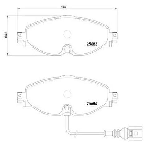 Brembo P85126 DISC BRAKE PAD SET