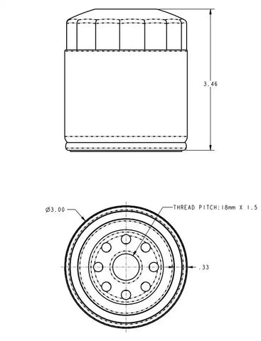 SIERRAMARINE 18-7879-1 OIL FILTER 12 CS